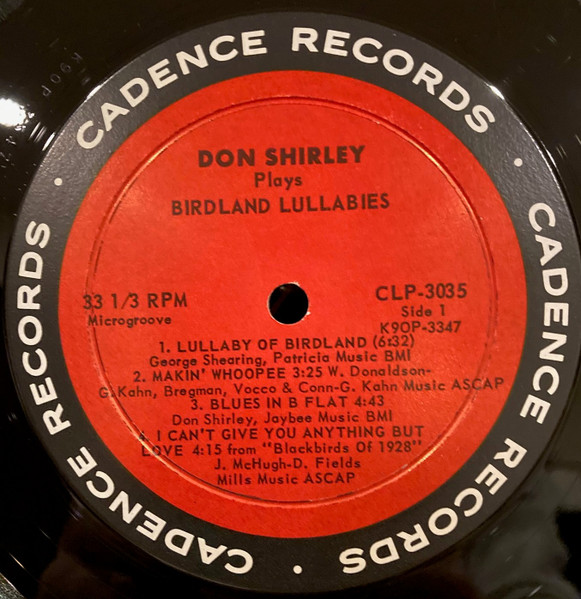 Don Shirley Plays Birdland Lullabies cover